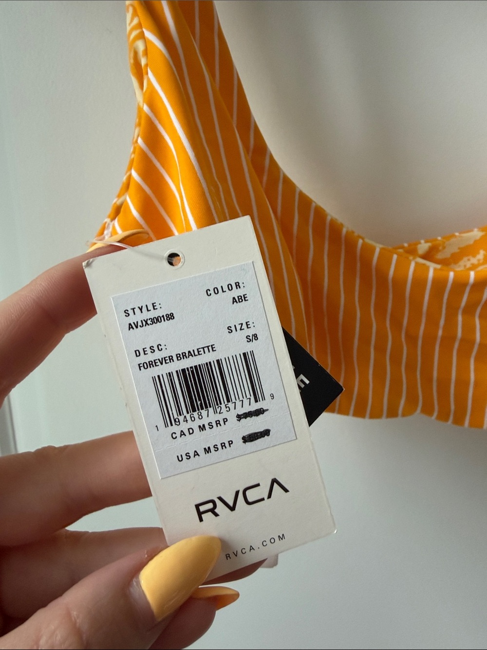 NWT RVCA Reversible Bikini Top - Picture 3 of 3